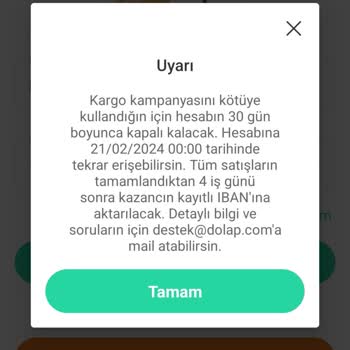 Dolap Satışımı Haksız Yere Sebepsiz İptal Etti