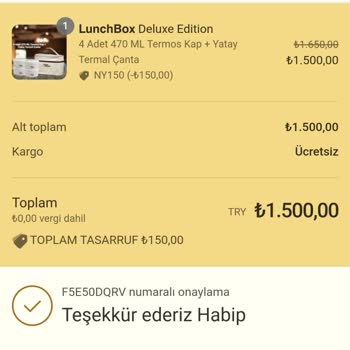 DharmaCaim Sipariş Verdik Ara Ki Bulasın