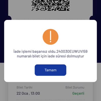 TCDD Paramı İade Etmiyor