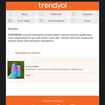 Trendyol İade Kargomu İptal Ettiler