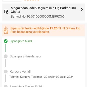 FLO Ayakkabı İnternet Üzerinden Verilen Ayakkabı Siparişinde Yaşanan Gecikme