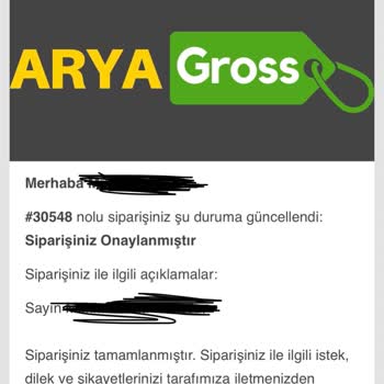 Aryagross Ücret İadesi Bekliyorum