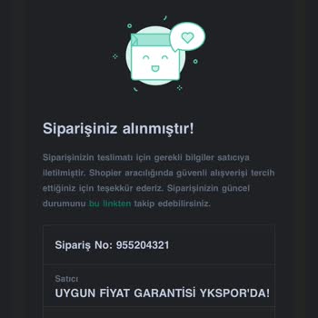 Shopier Yk Spor Paramın İadesini İstiyorum