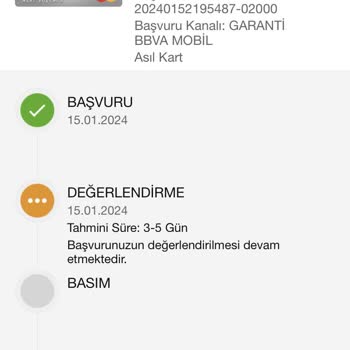 Garanti BBVA Kredi Kartı Başvuru Gecikme