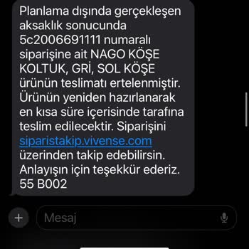 Vivense Ürün Teslimatımı Yapmıyor