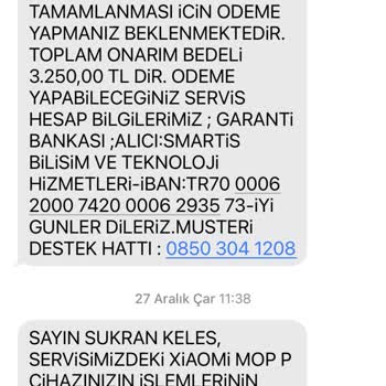 Xiaomi Tamir Edilen Robot Süpürge Sorunu