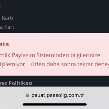 Passolig Üyelik Kartı Açamıyorum