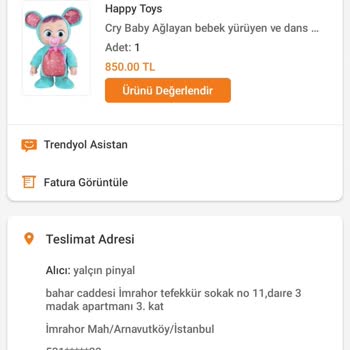 Trendyol Yanlış Bebek Gönderimi