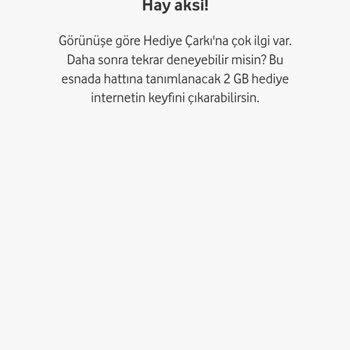 Vodafone Hediye Çarkını Çeviremiyorum