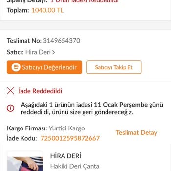 Trendyol Farklı Ürün İade Etme İthamı, Yargısız İnfaz, Hesap Kapatma