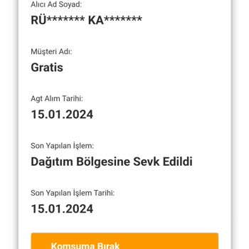 Gratis Kargom 11 Gündür Elime Ulaşmadı