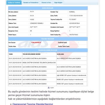 Aras Kargo Kargo Teslimatında Yaşanan Sorunlar Ve Müşteri Hizmetleriyle İletişim Problemleri