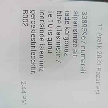 Sefamerve Para İademi Yapmıyor