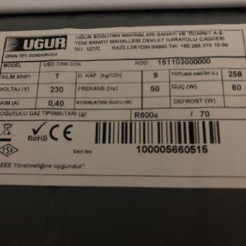 Uğur Soğutma 4 Ayda Bozulan Derin Dondurucu Ve Servis Hüsranı