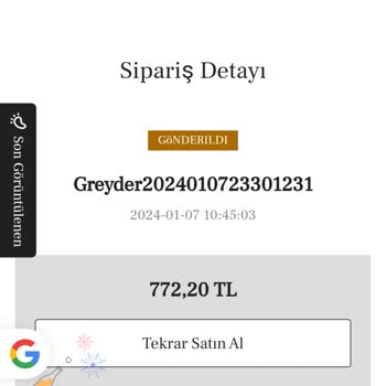 Greydermalls. Top Teslim Edilmeyen Sipariş