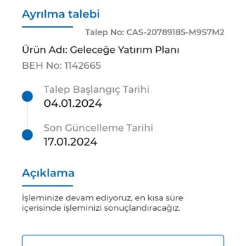 Anadolu Hayat Emeklilik Para İadesinde Zorluk Çıkartıyor.
