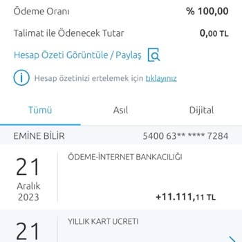 Yapı Kredi Bankası Kart Aidat Problemi