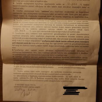 İZ Wedding House Sözleşme Adı Altında Kapora İadesi Yapılmıyor