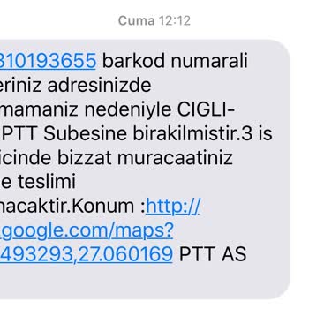 PTT Kargo Ürünüm Adreste Olmadığım Söylenerek Teslim Edilmedi
