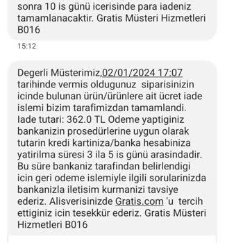 Gratis İndirimde Ürün Satıp Müşteriye Teslim Etmiyor