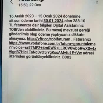 Vodafone Aynı Faturayı Üç Kez Ödemem İçin Baskı Uyguluyor