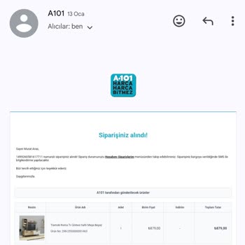 A101 Online Ürünüm Kargolanmıyor.