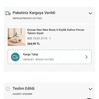 Hepsijet Karaca Ürünü 2 Aydır Teslim Etmedi
