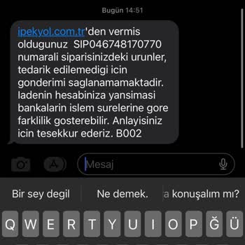 İpekyol Ürün Tedarik Hatası