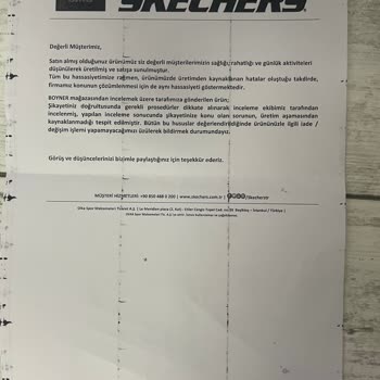 Skechers Malının Arkasında Durmayan Firma.