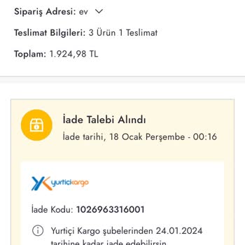 Kütahya Sera AVM Boyner Şubesi İade Ürünümü İşleme Almıyor