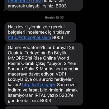 Vodafone Hattı Kullanmak Pişmanlıktır