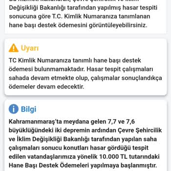 Hane Başı Destek Ödemesi Yatmadı AFAD