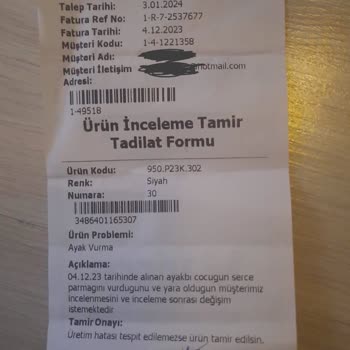 Vicco Çocuk Ayakkabısı Kullanımı Sonrası Yaşanan Sorunlar