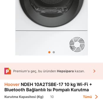 Hoover Kurutma Makinesi Hiç Çalışmıyor Elektrik Gelmiyor