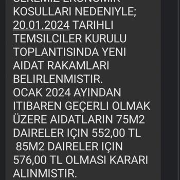 TOKİ Tuzla Fahiş Aidat