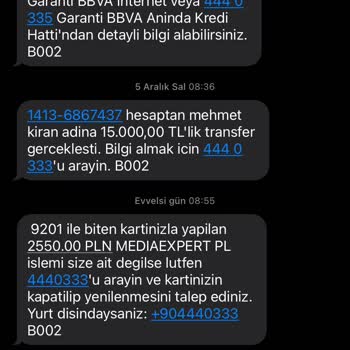 Garanti BBVA Habersiz Para Çekilmiş