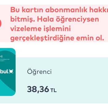 Öğrenci Akbil Vizeleme Sorunu