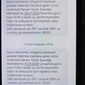 Sarıyer Ayazağa Su Kesintisi İSKİ Sorunu