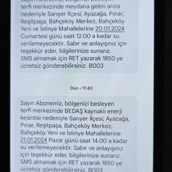 Sarıyer Ayazağa Su Kesintisi İSKİ Sorunu