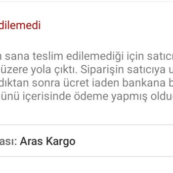 Aras Kargo Kargo Şubesi Ürün Teslimatında Yaşanan Sorunlar