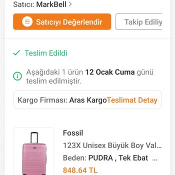 Aras Kargo Ürünüm Teslim Edilmedi