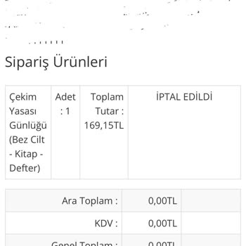 Kuram Kitap (konseykitap.com) Kendi Kendine Sipariş İptali Yapıyor