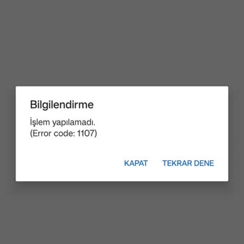 Sahibinden 1107 Hata Kodu Düzelmiyor