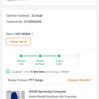 Trendyol'dan Verdiğim Sipariş 16 Ocaktan Beri Kargodan Çıkamıyor