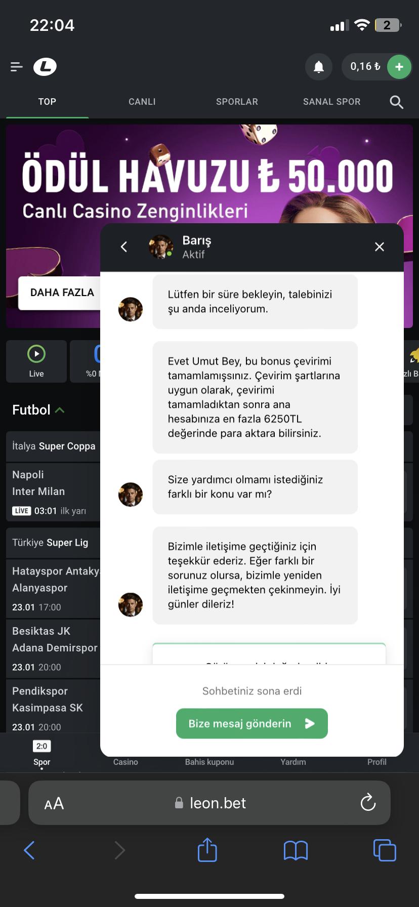 Interface de Leonbet montrant des jeux et paris