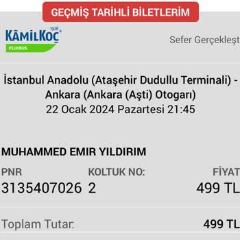 Kamil Koç Kalkış Saati Karmaşası Ve İletişim Sorunu