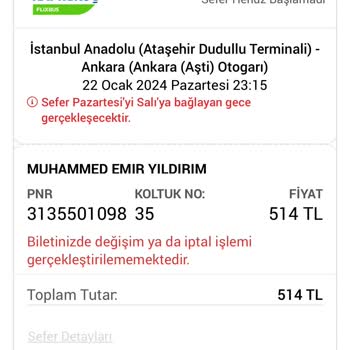 Kamil Koç Kalkış Saati Karmaşası Ve İletişim Sorunu