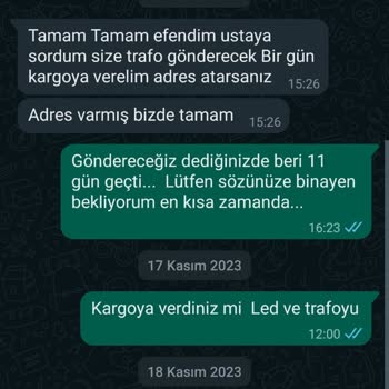 Trendyol Özçelikler Avize Sorunu