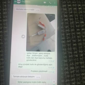 Trendyol Özçelikler Avize Sorunu