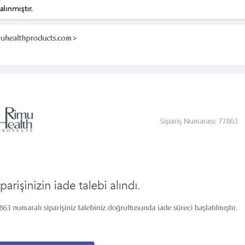 Rimu Health Products Sağlık Ürünü İadesiyle İlgili Geri Dönüş Beklentisi